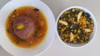 Nugge soppu palya \u0026 saaru | Preparing Ragi mudde by fork | Drumstick leaves rasam \u0026 curry