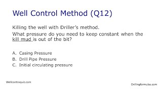 Well Control Method (Q12)