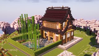 [マイクラ建築] 露天風呂付き温泉旅館の作り方[Minecraft][tutorial][hot spring]