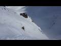 roman ragdolls down the couloir at whistler