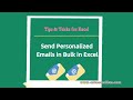 Send Personalized Emails in Bulk from Excel — Fast and Easy!