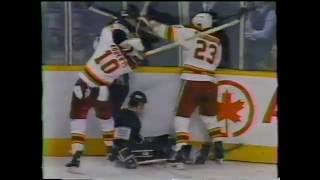 Los Angeles Kings vs Calgary Flames Brawl 1989
