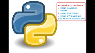 Hello world in Python using cmd, IDLE and PyCharm!