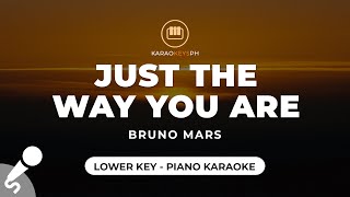 Just The Way You Are - Bruno Mars (Lower Key - Piano Karaoke)