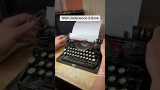 How to use all functions on a 1924 Underwood Bank-3 antique portable typewriter