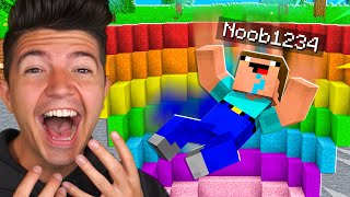 Noob1234 vs Minecraft's BIGGEST Dropper! - Challenge