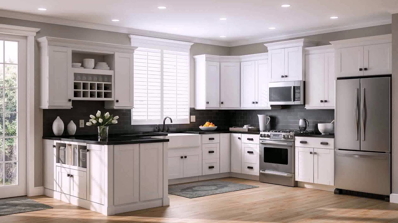 White Kitchen Cabinets With Black Knobs - YouTube