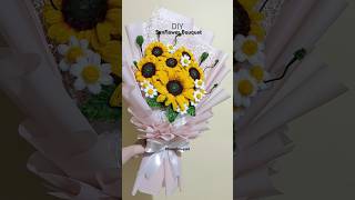 DIY Sunflower Bouquet made of fuzzy wire / pipe cleaner #pipecleaners #handmade #sunflower #diy