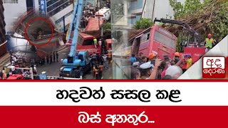 බස් රථය මතට ගසක් කඩාවැටෙයි...