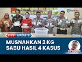 2 Kg Sabu yang Disita Ditresnarkoba Polda Kaltara Dimusnahkan, Barang Berasal dari Malaysia