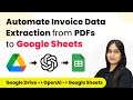 How to Automate Invoice Data Extraction from PDFs to Google Sheets