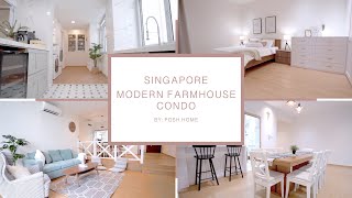 Modern Farmhouse Condo Tour In Changi - Singapore Interior Design Home Tour \u0026 Renovation I Posh Home