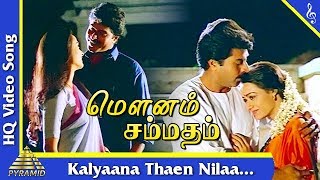 Kalyaana Thaen Nilaa Song |Mounam Sammadham Tamil Movie Songs | Mammootty | Amala | Pyramid Music