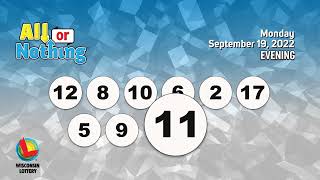 Wisconsin Lottery Evening Draw 09/19/2022