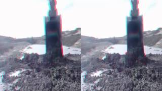 Hitachi 850LC - burm building part 2- anaglyphic 3D