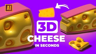 HOW TO DRAW A 3D CHEESE IN ADOBE ILLUSTRATOR