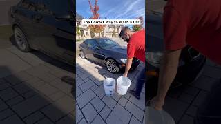 The Correct Way to Wash a Car Using the Two Bucket Method #shorts