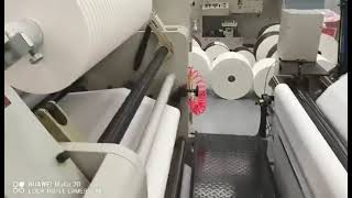 10mm Width Surface Winding Lightweight Paper Roll Slitting Machine working in USA