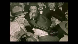 Rare Video of Satmar Rebbe Rav Yoel Teitelbaum at a Chupah - 1947