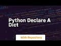 python declare a dict