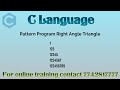 pattern program using nested loop in c