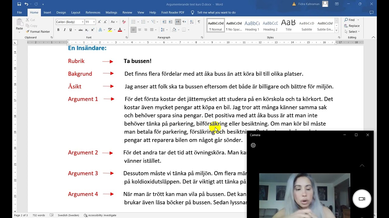 Sfi: Skriv En Argumenterande Text/insändare För Kurs D, Del 4 - YouTube