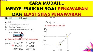 Cara Mudah Menyelesaikan Soal Ekonomi - (Part 4 : PENAWARAN DAN ELASTISITAS PENAWARAN)