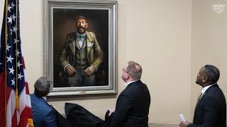 Unveiling ceremony for first official portrait of an African American in AR State Capitol