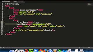 Control HTML5: Autocomplete