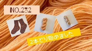 手編みの靴下No.232✳︎２本どり靴下始めました！