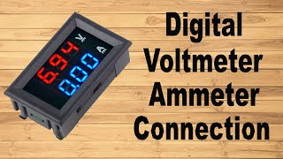 DC 100V 10A Voltmeter Ammeter Connection / How to connect voltmeter ammeter