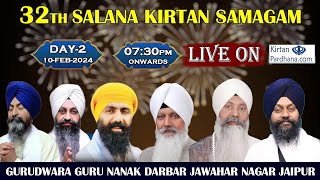 Gurudwara Jawahar Nagar Jaipur Live!! 32th Salana Kirtan Samagam Day-2 Evening