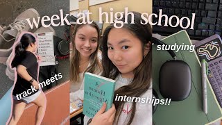 SCHOOL WEEK IN MY LIFE | studying, track, internship applications, habits & my routine