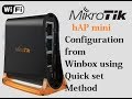 MikroTik hAP mini wifi router configuration using quick setup