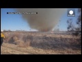 tumbleweed tornado scary dust devil filmed by firefighters in colorado