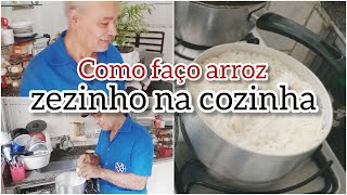 Zezinho na cozinha//como fazer arroz//arroz fácil com zezinho lacerda