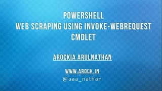 PowerShell WebScraping - Part 1