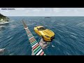 Cars Vs 100 Mega Container Jump - Speed Car Crash - BeamNG Drive