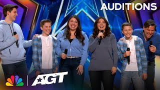 The Sharpe Family Singers mesmerize the crowd with "How Far I'll Go" | Auditions | AGT 2023