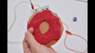 Sewing a Conductive Jelly Donut: Breakout Tutorial for Sewing Circuit Primer