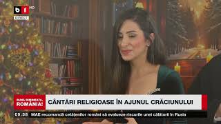 MARIA COMAN, ARTISTA CU VOCE DE AUR. CÂNTĂRI RELIGIOASE ÎN AJUNUL CRĂCIUNULUI ÎN STUDIOUL B1 TV