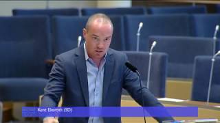 Kent Ekeroth (SD) debatterar utvisning i sin sista debatt i riksdagen