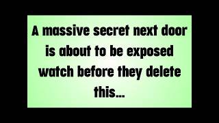💸 a massive secret next door is about to be exposed watch before they delete this… srt
