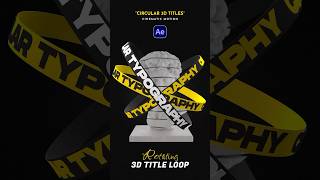 Create 3D Rotating Text Loops in After Effects