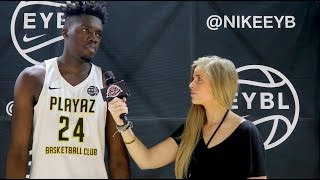 Nike EYBL Atlanta interview with Playaz Club (NJ) F Valdir Manuel