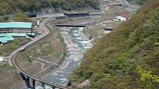 大糸線　平岩駅の俯瞰