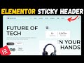 ⭐ELEMENTOR Pro Tutorial: Build an Eye-Catching STICKY HEADER Step by Step | WordPress 2026