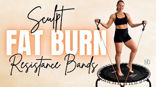 35 MIN Full Body Rebounder Workout with Resistance Bands 🔥