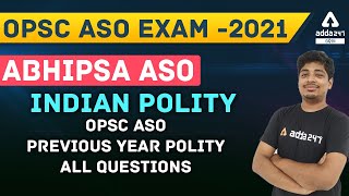 OPSC ASO | Indian Polity Class 6 | Previous Year Question Paper With Answers