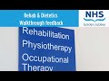 Board feedback - Rehabilitation and Dietetics Walkthrough